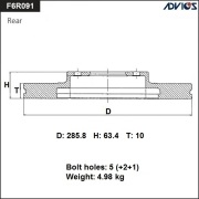 ADVICS F6R091B